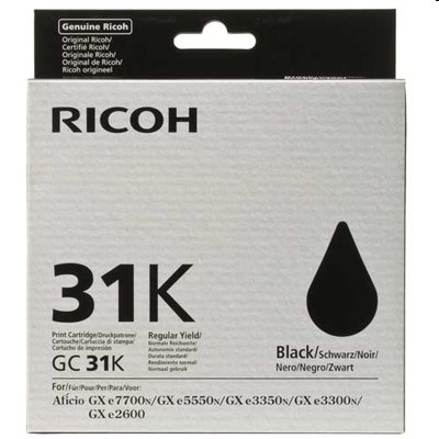 Tusz Oryginalny Ricoh GC-31K (405688) (Czarny)