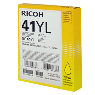 Tusz Oryginalny Ricoh GC-41YL (405768) (Żółty)